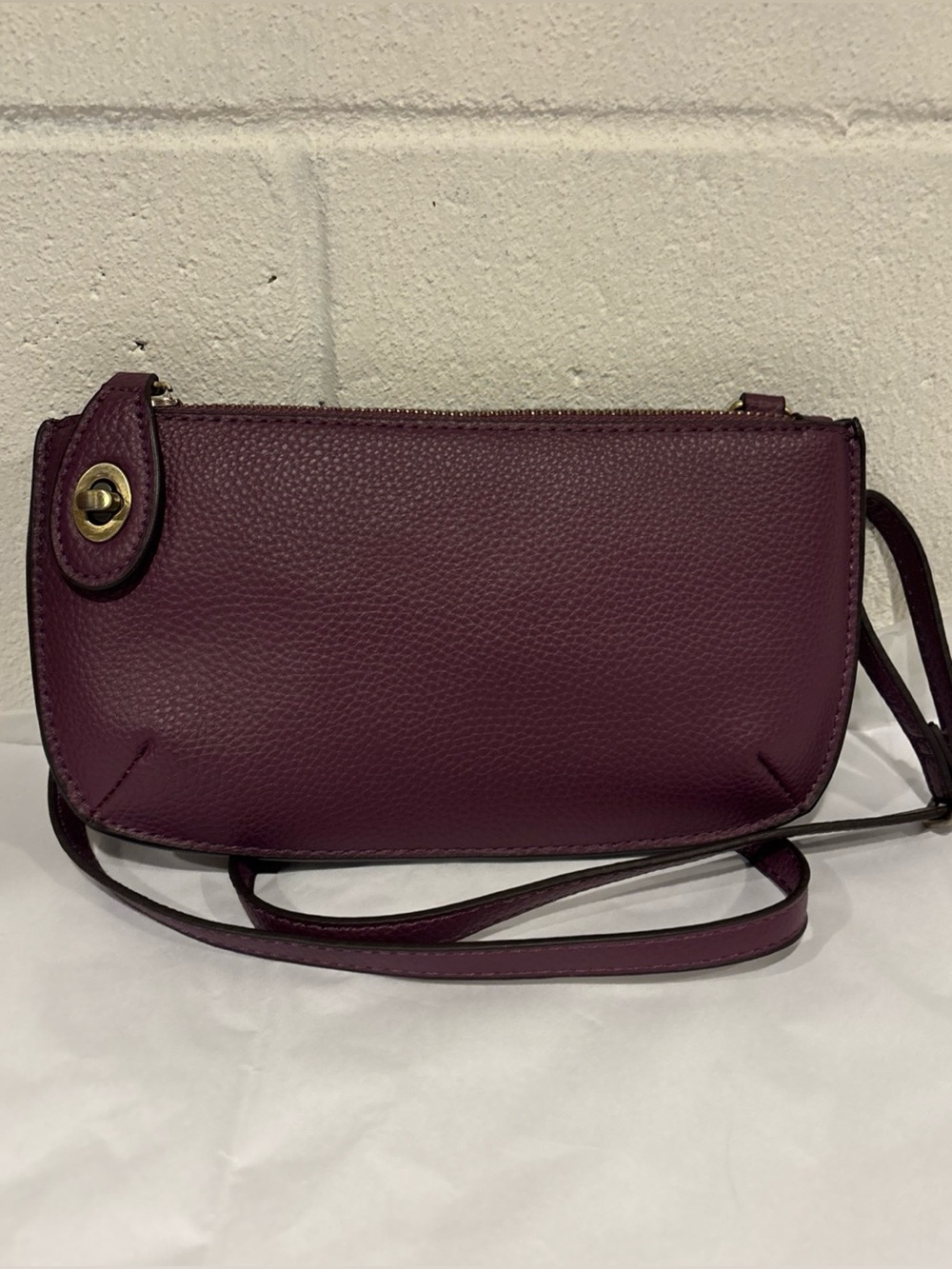 Joy Susan Mini Crossbody Wristlet Clutch Bag Wallet purple Plum